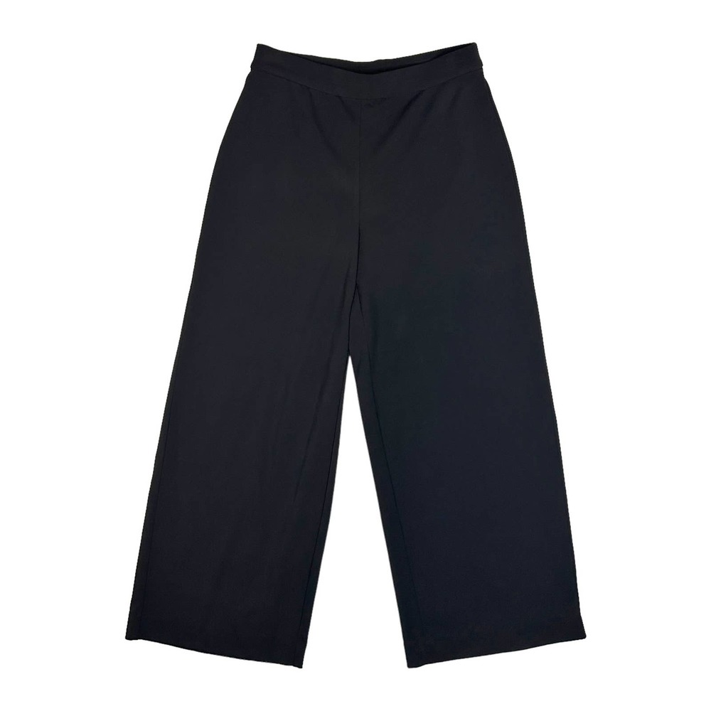 Susan Graver XXS Milano Knit Pull On Pants Straight Leg Black Slacks A310712